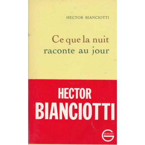 Ce que la nuit raconte au jour  Hector Bianciotti