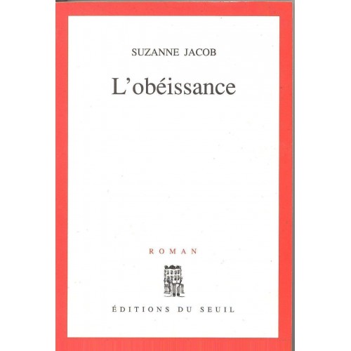 L'obéissance Suzanne Jacob